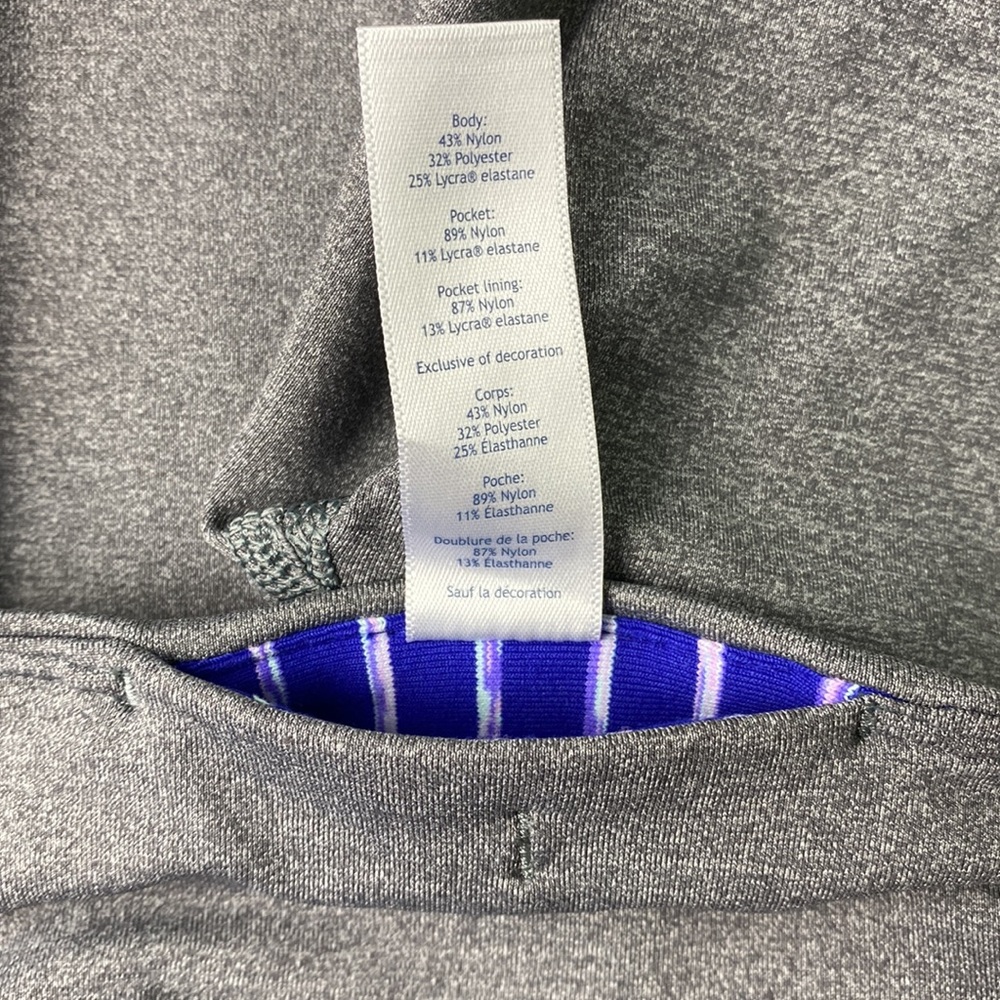 Ivivva by Lululemon Cropped Grey Leggings. Girls Size 12 - Picture 6 of 8